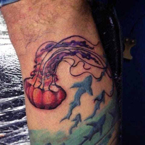 Татуировка с медузи