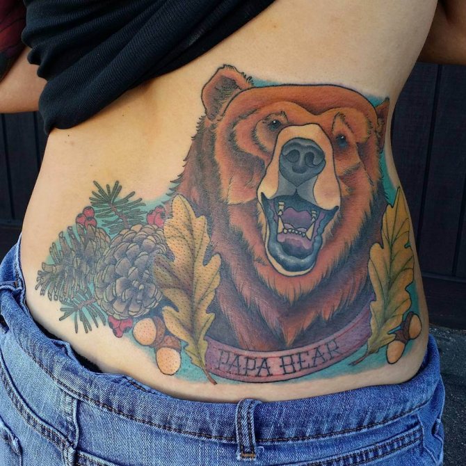 tatuaggio orso