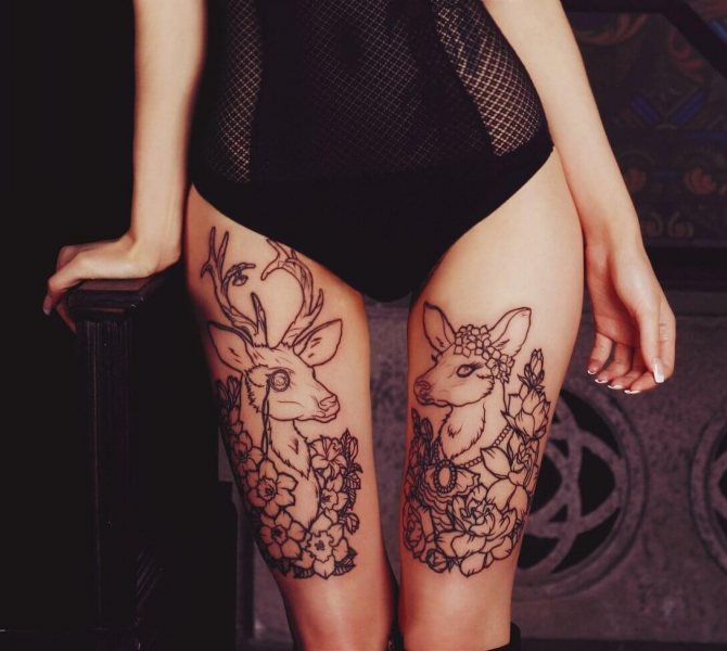 τατουάζ ισχίου ζώο