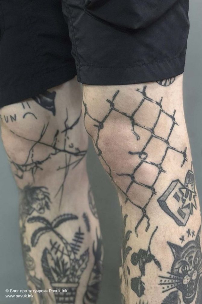 татуировка на коленете 12