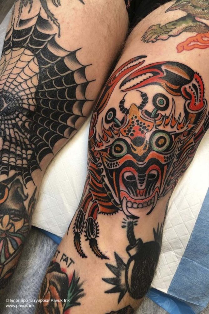 tatuaj pe genunchi 40