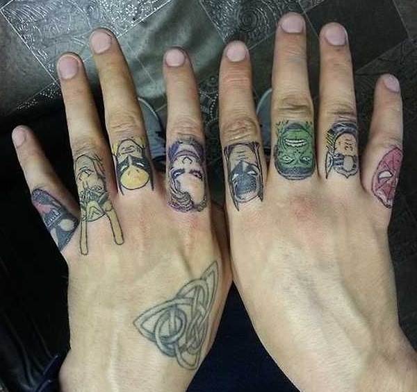 Tatuaż na palcach Znaczenie - gatunki i szkice - tatuaż na palcach-6