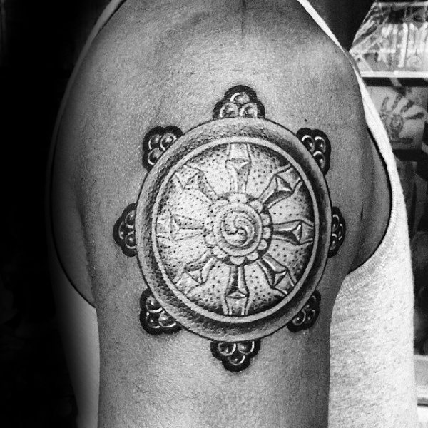 Tattoo on the shoulder Wheel of Fortune