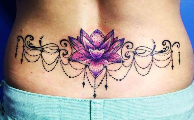 Tetovanie na páse pre dievčatá