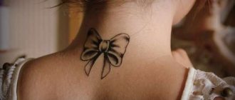 Tatuiruotė ant kaklo mergaitėms nuotrauka