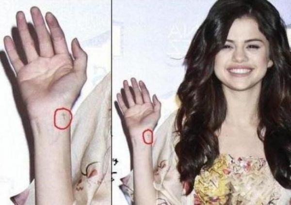 Selena Gomez tatuaj la încheietura mâinii