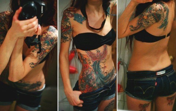 Татуировка за момичета след раждане за скриване на стрии