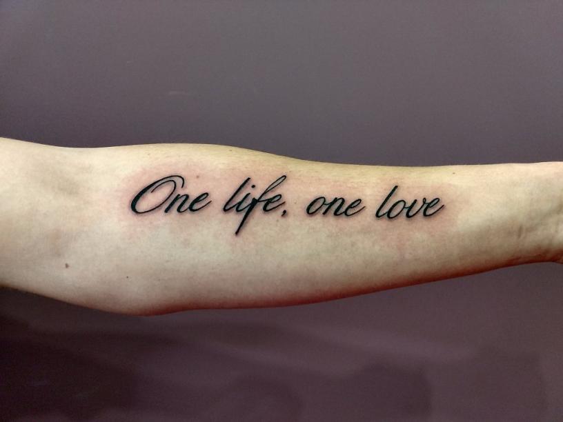 Tatuagem Uma vida, um amor