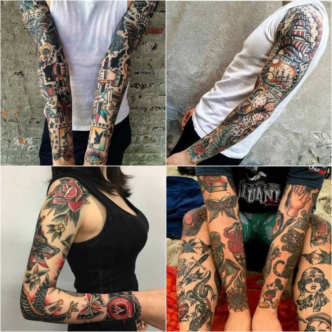 Tetovējums oldskool - Tetovējums Oldskool - Tetovējums Stils - Tetovējums Oldskool Sleeve