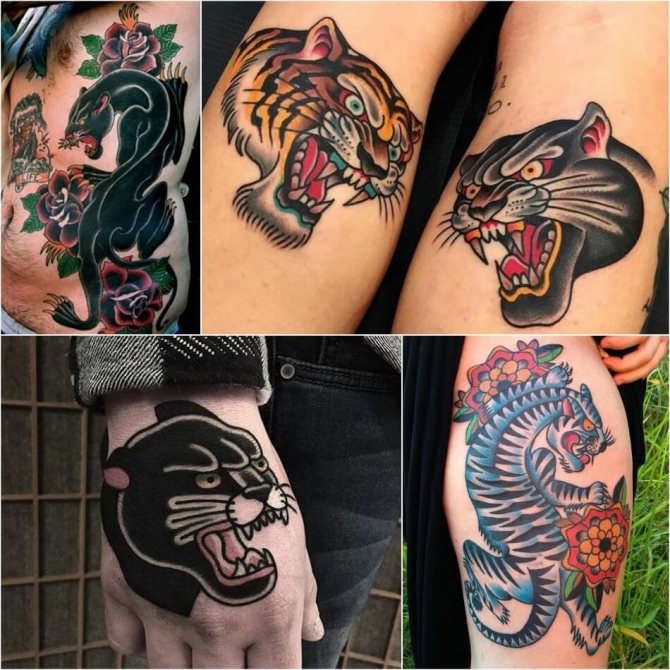 Tetovanie oldskool - Tetovanie Oldskool - Štýl tetovania Oldskool - Tetovanie Tiger Oldskool