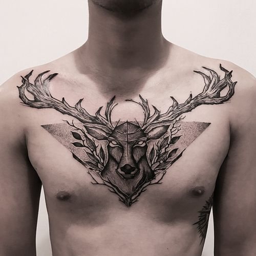 Tatuaggio del cervo. Foto, cosa significa, schizzi per ragazze, uomini sul braccio, gamba, coscia