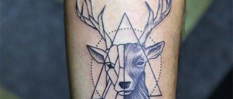 Tetovanie geometria jeleň