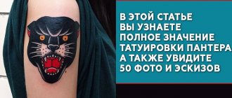 Значение на татуировката пантера