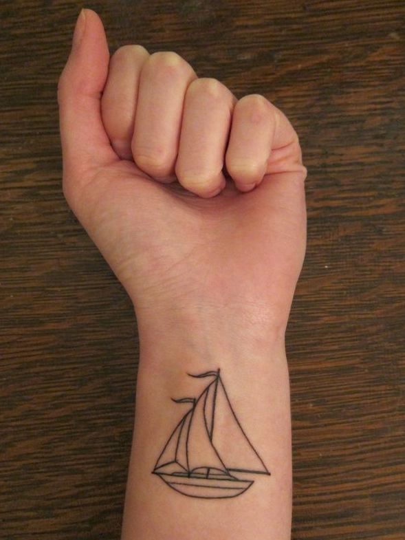 Tetovējums buru laiva