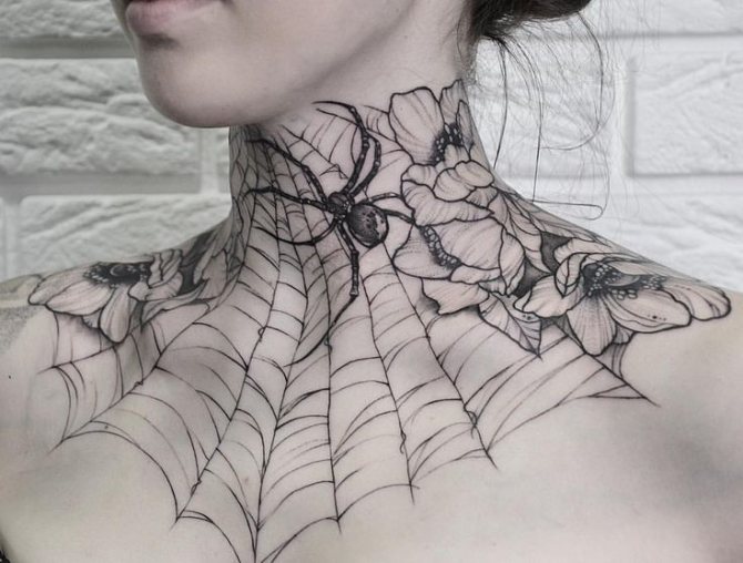 纹身蜘蛛网