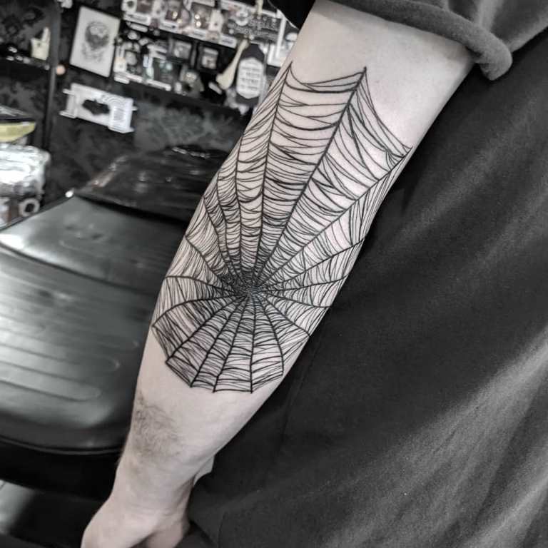 tatuagem teia de aranha