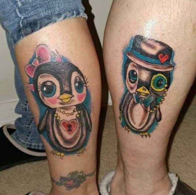 Tattoo pingviner