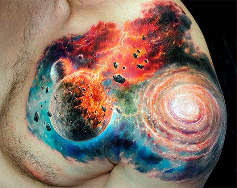Planet tattoo - foto