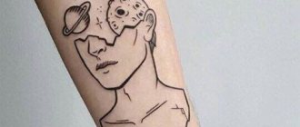 Tetovanie planét na ruke