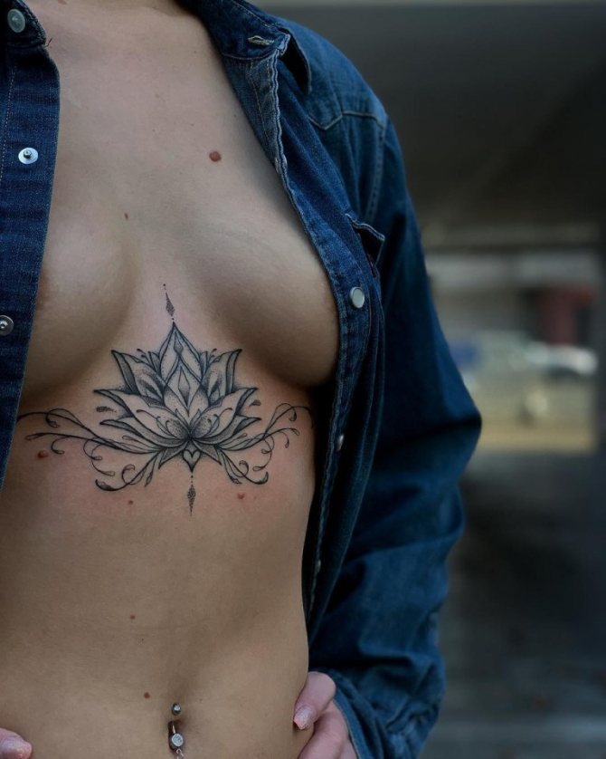 tatuointi tyttöjen rinnassa