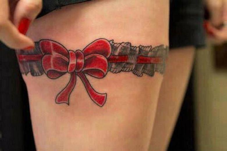 Tattoo Strumpfband (83 Bilder) - Bedeutung, Vorschaubilder für Mädchen auf Oberschenkel