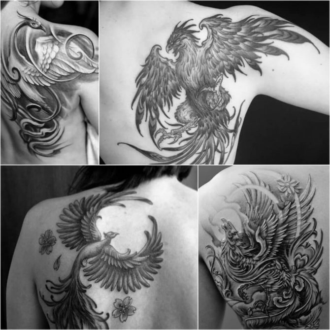 Fugle tatovering - Føniks tatovering - Føniks tatovering
