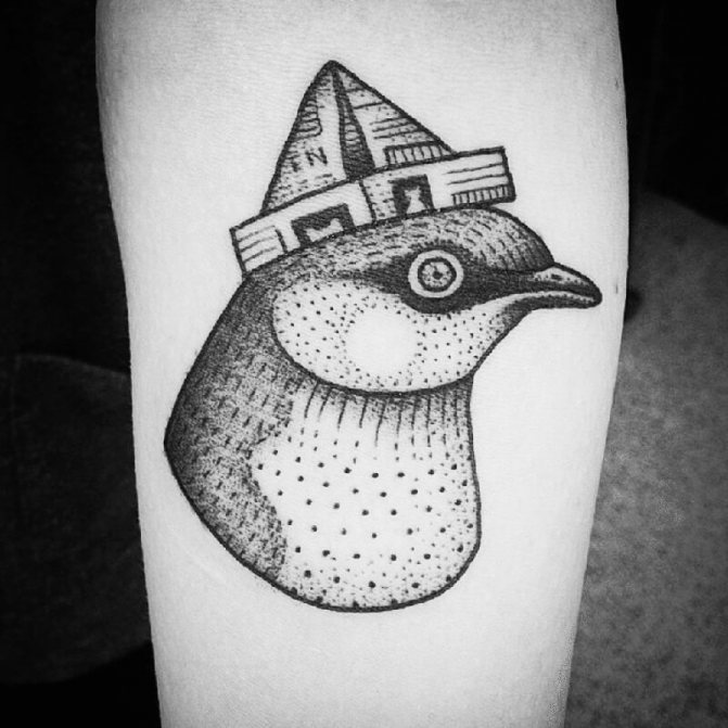 Τατουάζ πουλιών - Τατουάζ ενός πουλιού