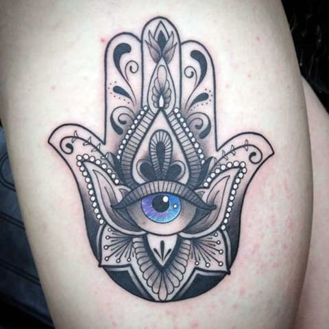 Fatimos tatuiruotė Ranka su akimi