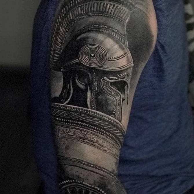 tetovací rukáv spartan