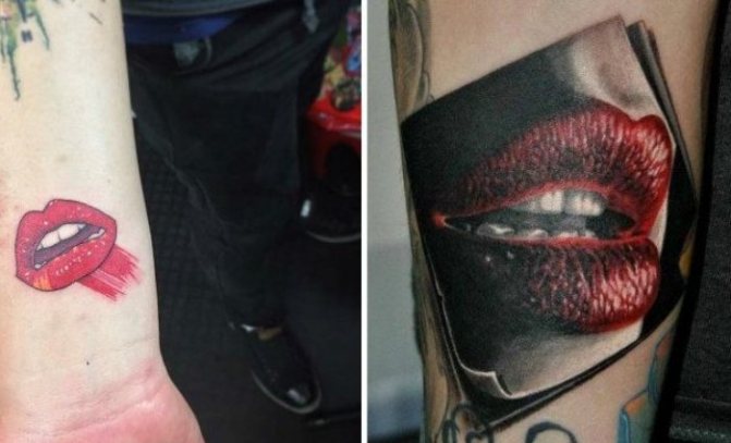 Ragazza tatuaggio a portata di mano per gli uomini