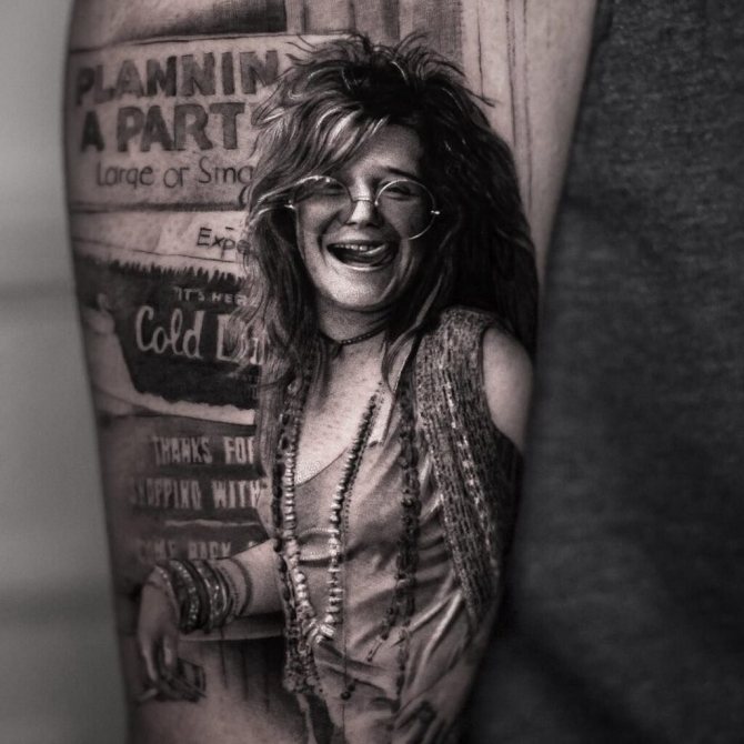 Janis Joplin tetoválása
