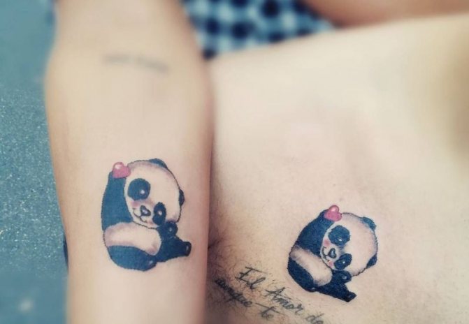 татуировка с панда