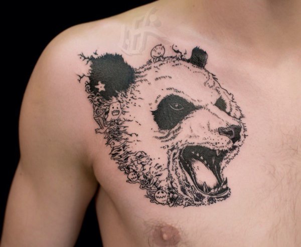 panda tatuaggio