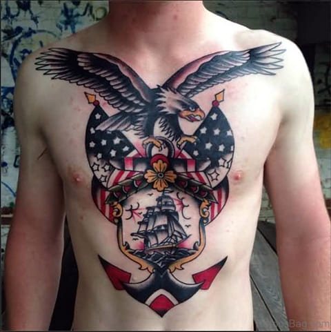 Anker Anker Tattoo op Man