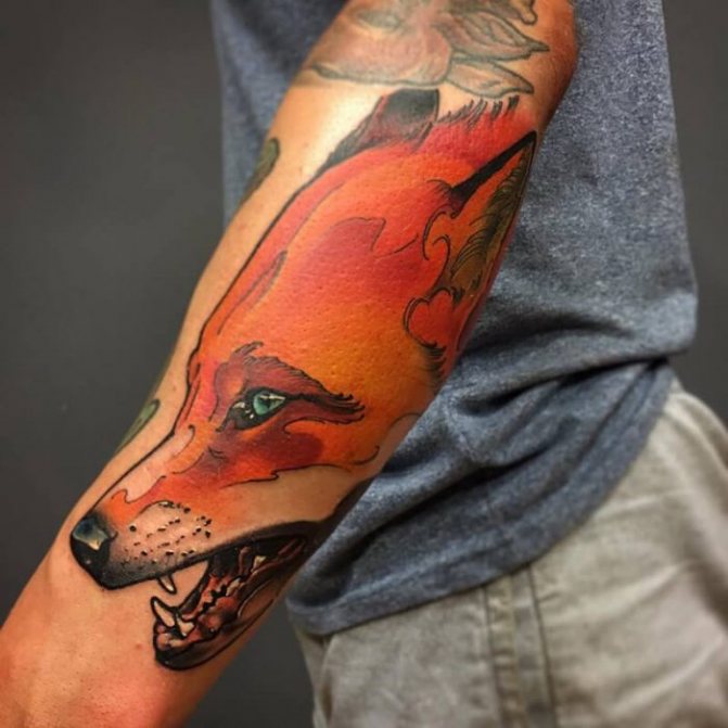 Tetovaža z živalmi - tetovaža živali - tetovaža lisice - tetovaža lisice
