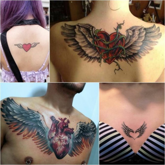 Татуировка на сърце върху китката, ръката, лицето, гърдите. Скица, значение