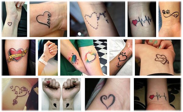 καρδιά τατουάζ (παραδείγματα)