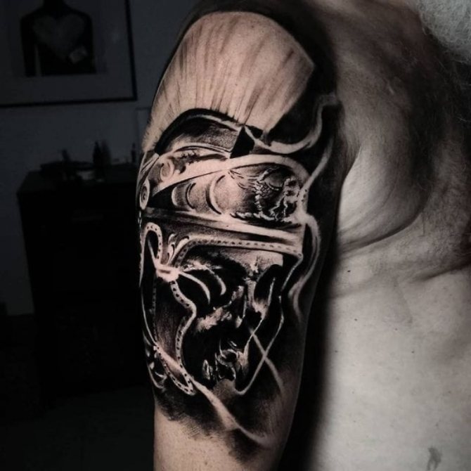 tatuaj Casca Spartan