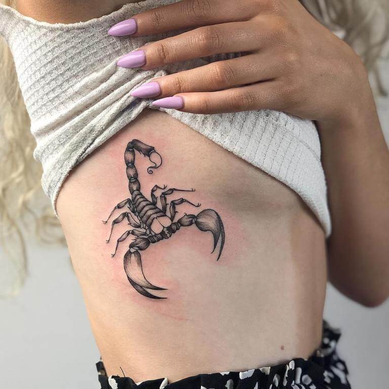 Tatuiruotė skorpionas į akis
