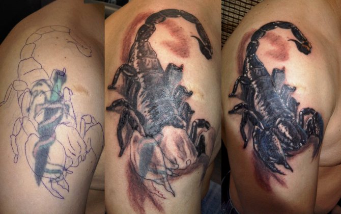 татуировка на скорпион