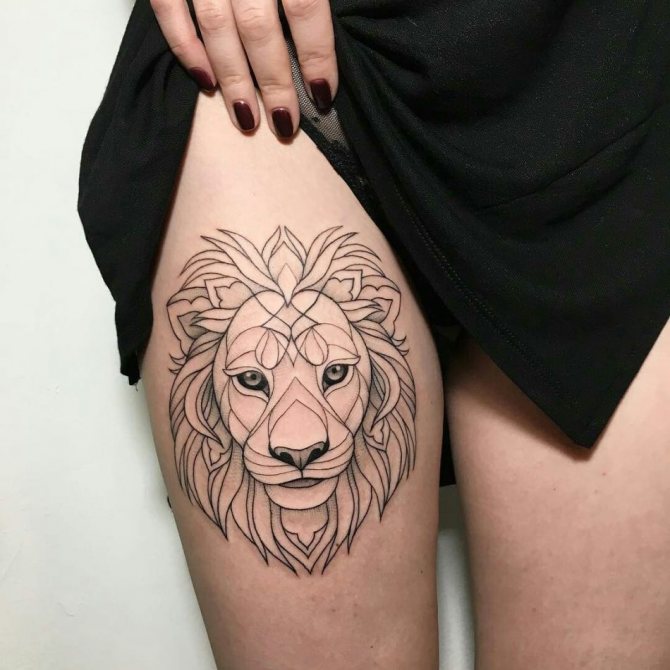 Tatuajul cu un leu este semnificativ
