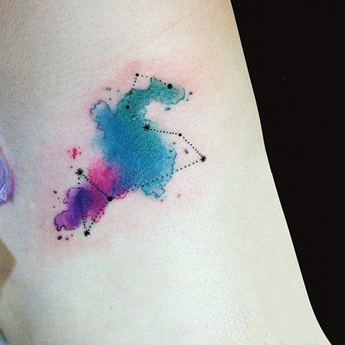 Tattoo sterrenbeeld Leeuw. Foto, betekenis, schetsen voor meisjes