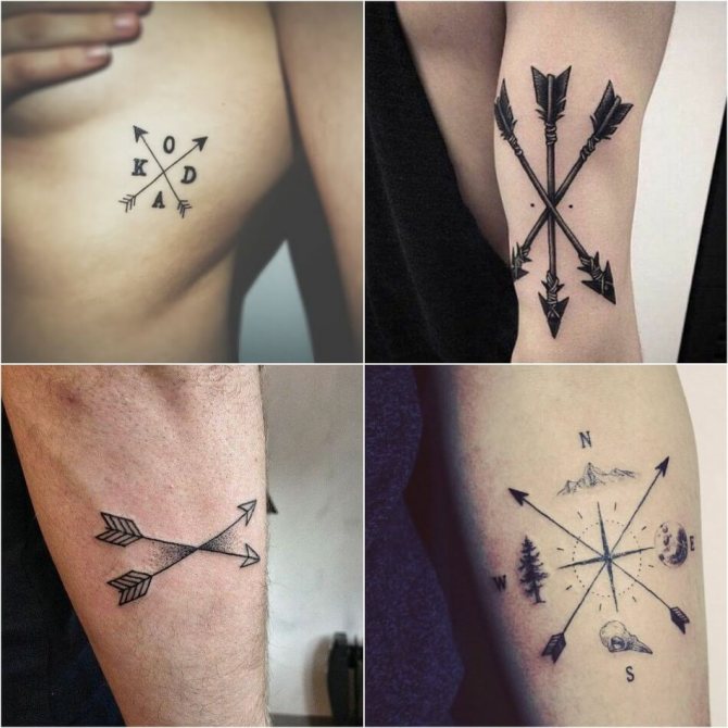 Tattoo Arrow - Tattoo Arrow - Tattoo Arrow Meaning - Ristikkäiset nuolet Tattoo