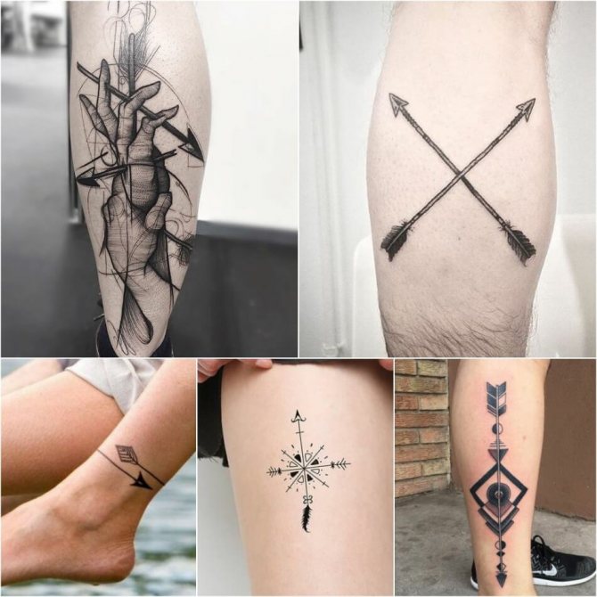 Nyíl tetoválás - Nyíl tetoválás - Nyíl tetoválás jelentése - Nyíl tetoválás a lábon