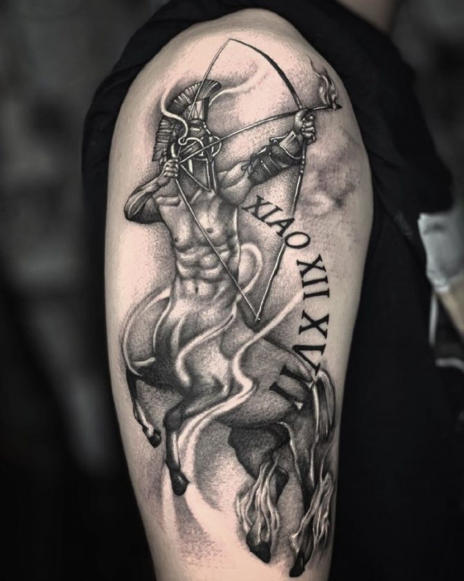 tatuaj Sagittarius pentru bărbați