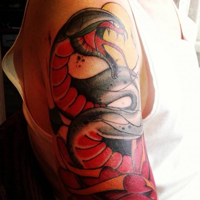 Tatuaggio: serpente minaccioso
