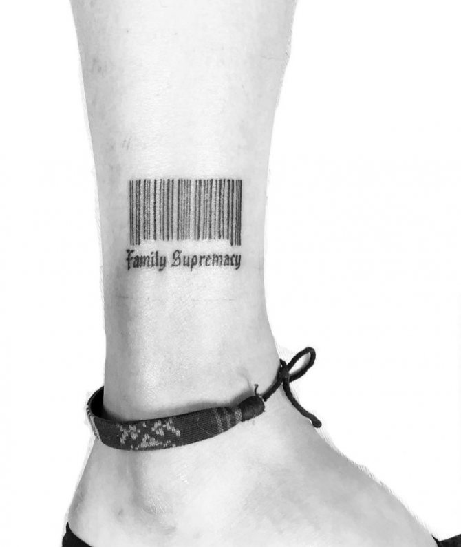 codice a barre del tatuaggio