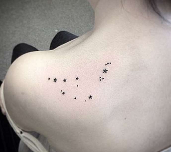 tetovanie v tvare hviezd