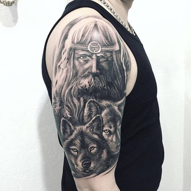 tatovering af vele ulv