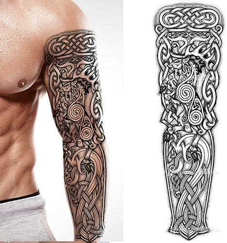 Vikingų ir slavų tatuiruotė. Eskizai, nuotraukos, reikšmė